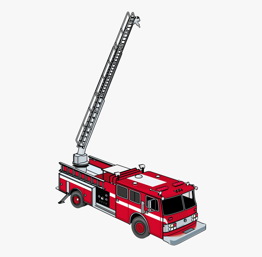 Ladder Truck Clip Art, Transparent Clipart