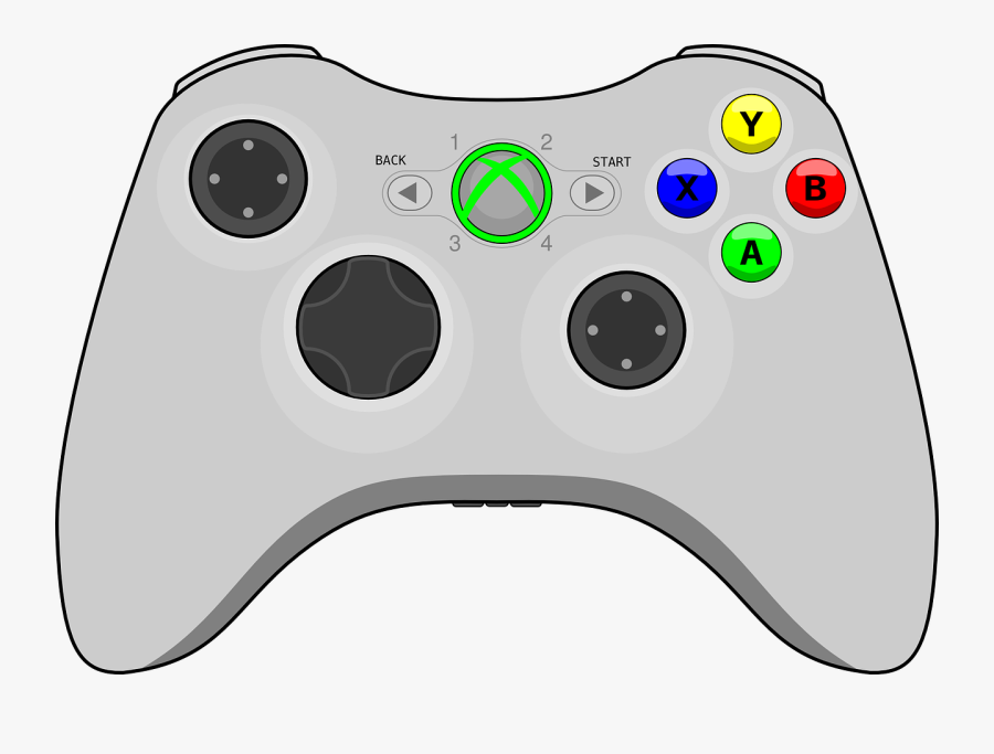 Clip Art Controle Videogame Png - Xbox 360 Controller Line Art, Transparent Clipart