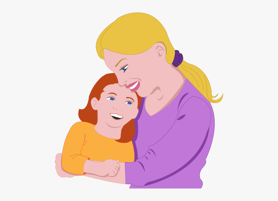 Mother And Daughter Hug Clipart, Transparent Clipart