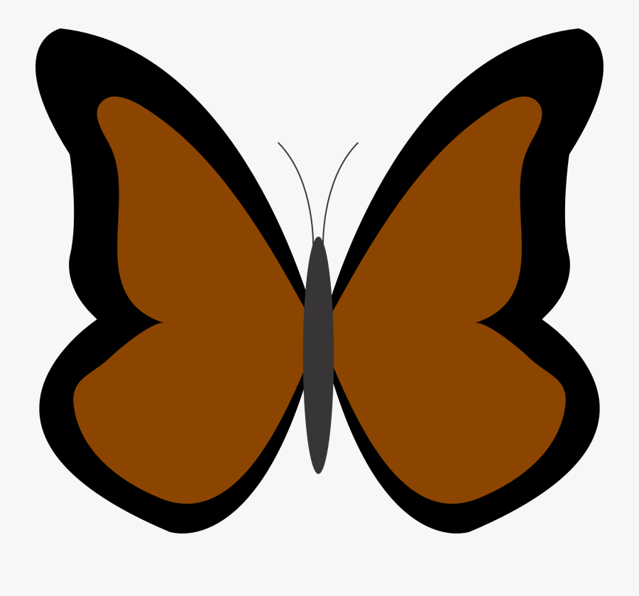 Brown Butterfly Clipart - Blue Butterfly Clip Art, Transparent Clipart