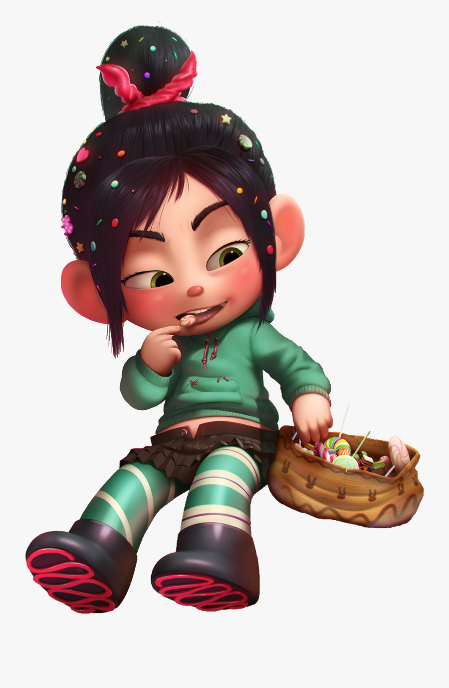 Vanellope Eating Candy, Transparent Clipart