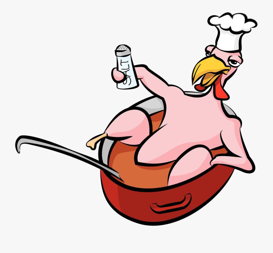 Roast Chicken Buffalo Wing Chicken Meat Clip Art - Cartoon Chicken In Pot, Transparent Clipart