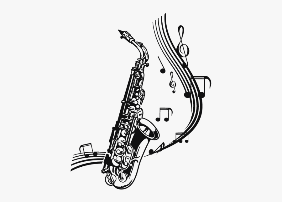 Tattoo Saxophone, Transparent Clipart