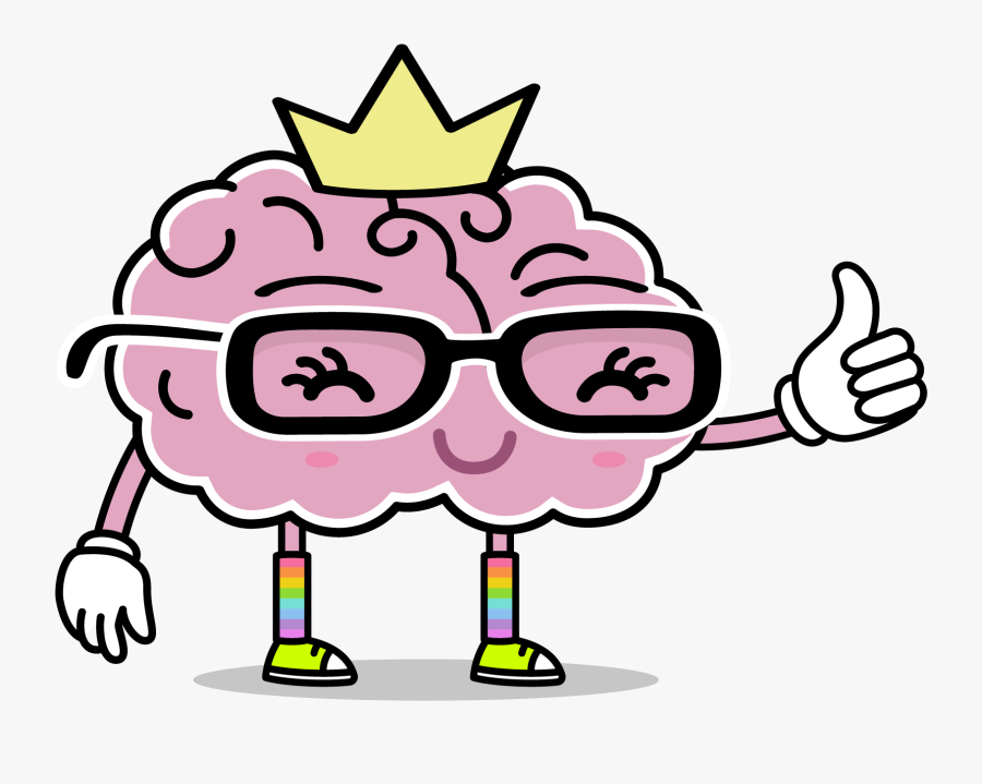 Brain With Thumbs Up, Transparent Clipart