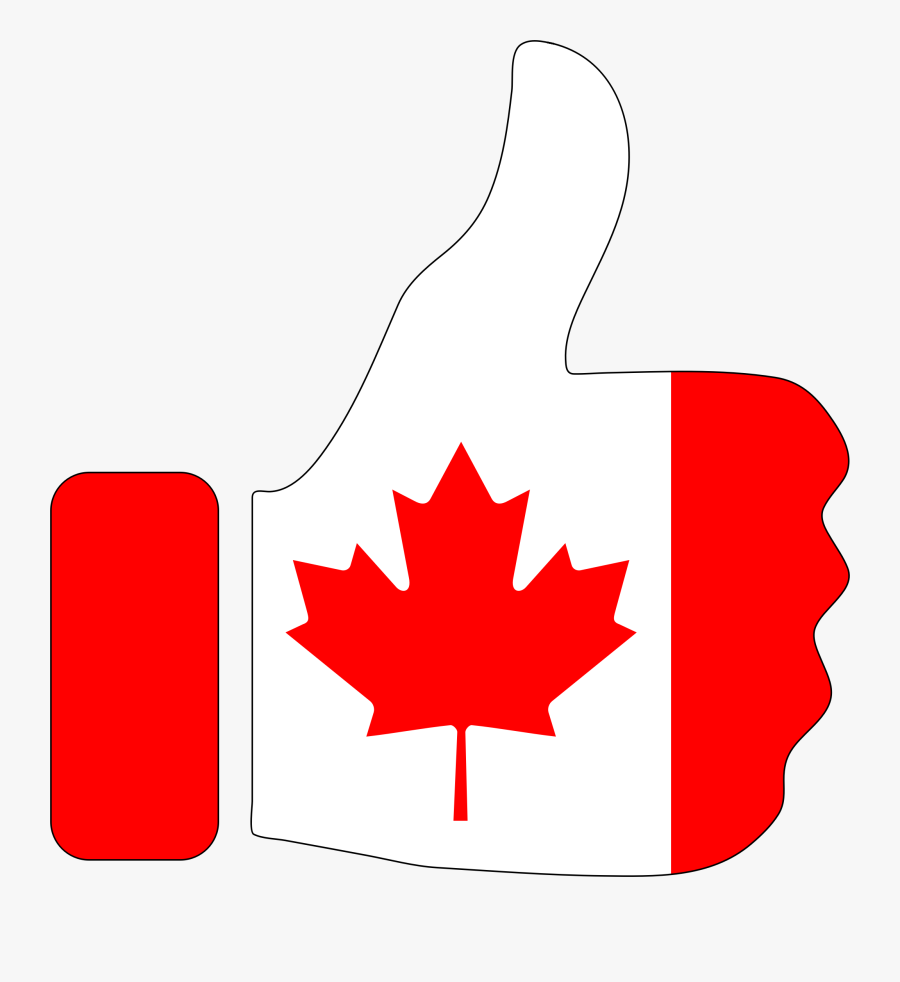 Plant,flower,leaf - Canadian Flag Thumbs Up, Transparent Clipart