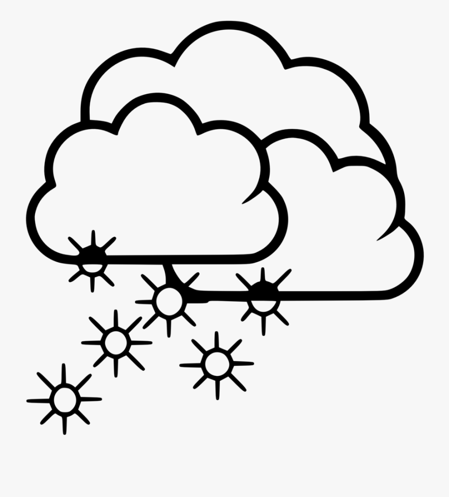 Snow Cloud Clipart - Thunder Clipart Black And White, Transparent Clipart