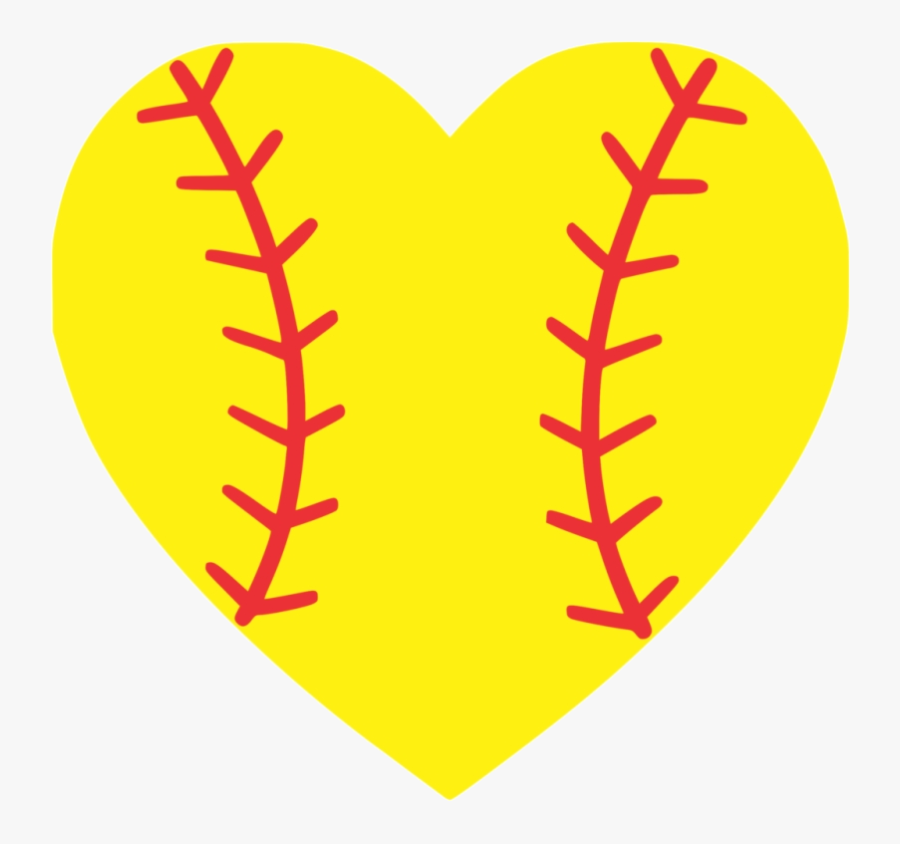 Softball Heart Clipart - Softball And Baseball Clipart, Transparent Clipart