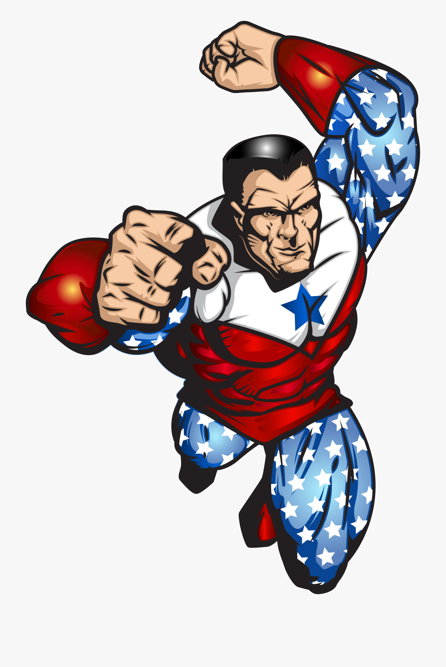 American Superhero Png Clip Art - Superheroes Patriotism Poster, Transparent Clipart