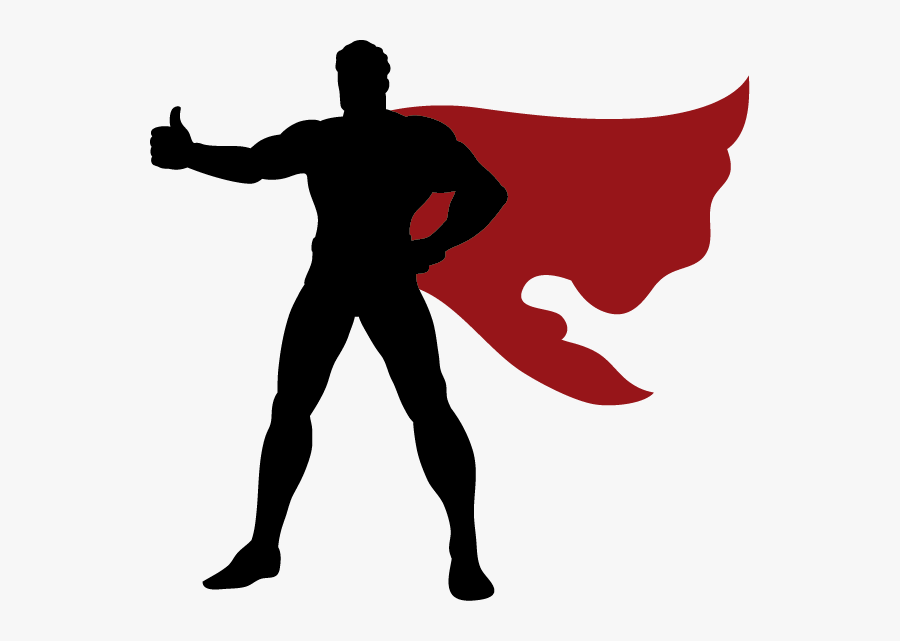 Superhero Clip Art Vector Graphics Silhouette Superman - Transparent Background Superhero Silhouette Png, Transparent Clipart