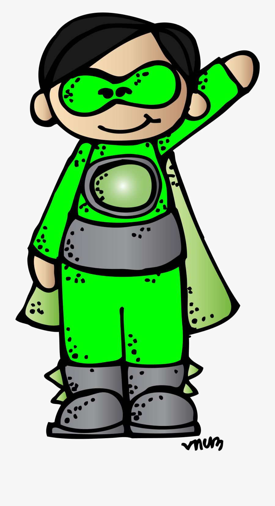 Hero Clipart Melonheadz - Melonheadz Clip Art Superhero, Transparent Clipart