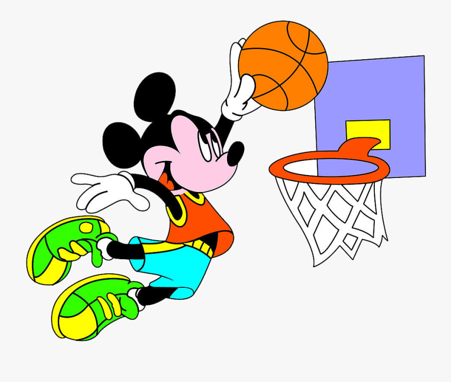 Clipart Ball Basketball Hoop - Spot The Difference Mickey Mouse, Transparent Clipart