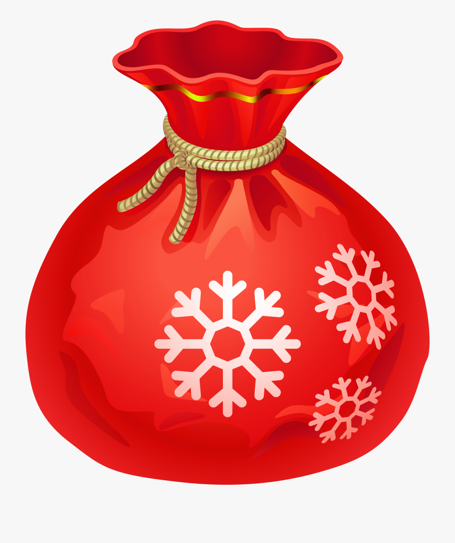 Santa Gift Bag Clipart Free & Santa Gift Bag Clip Art - Santa Bag Transparent Background, Transparent Clipart