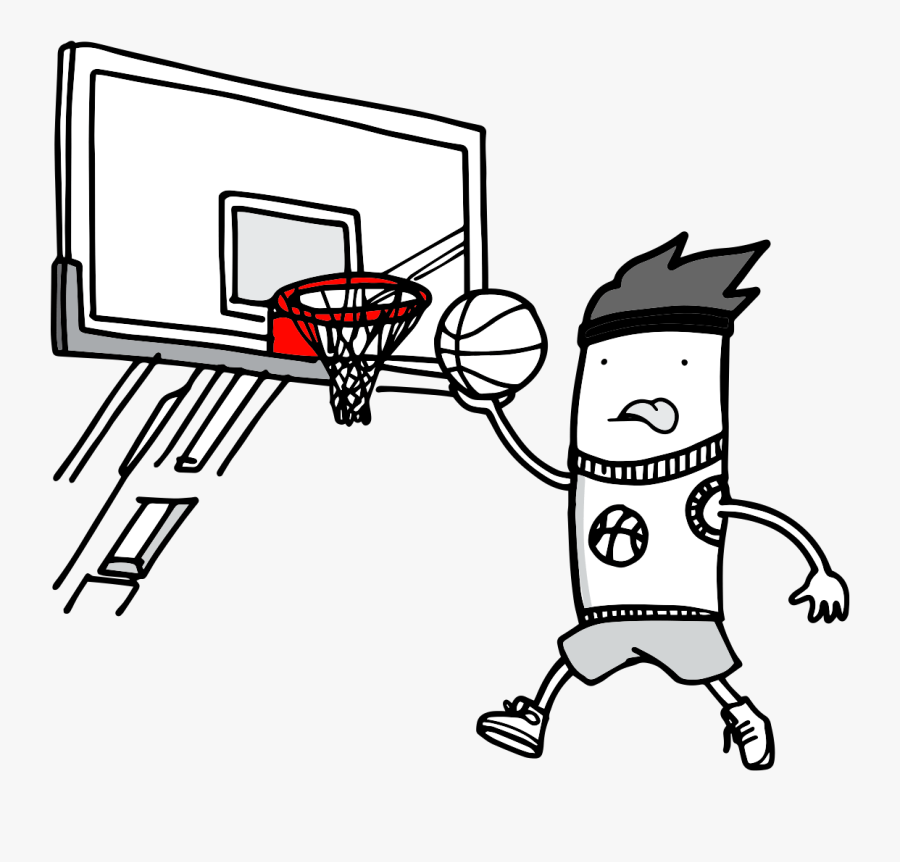 Png Freeuse Library Basketball Hoop Black And White - Streetball, Transparent Clipart