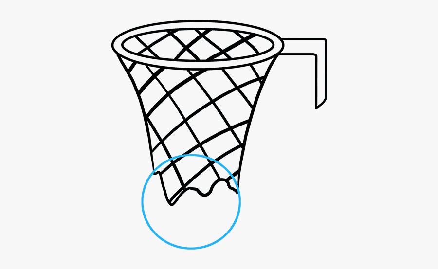 How To Draw A Basketball Hoop - Basketball Net Drawing Easy, Transparent Clipart