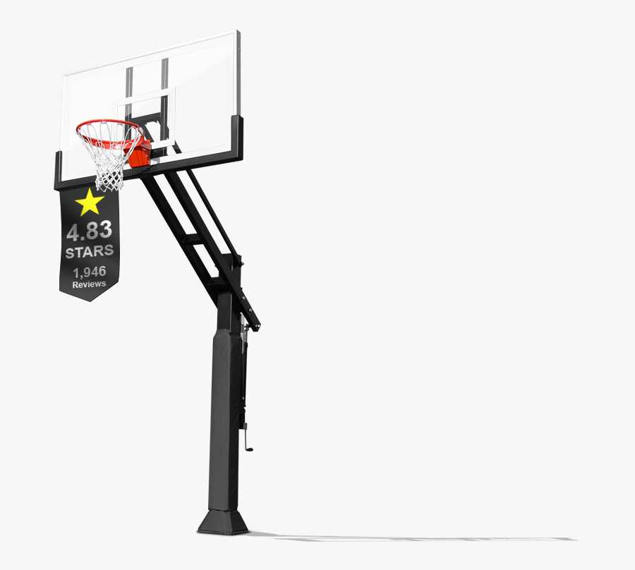 Transparent Basketball Goal Clipart Black And White - Anatomy Of A Basketball Hoop, Transparent Clipart
