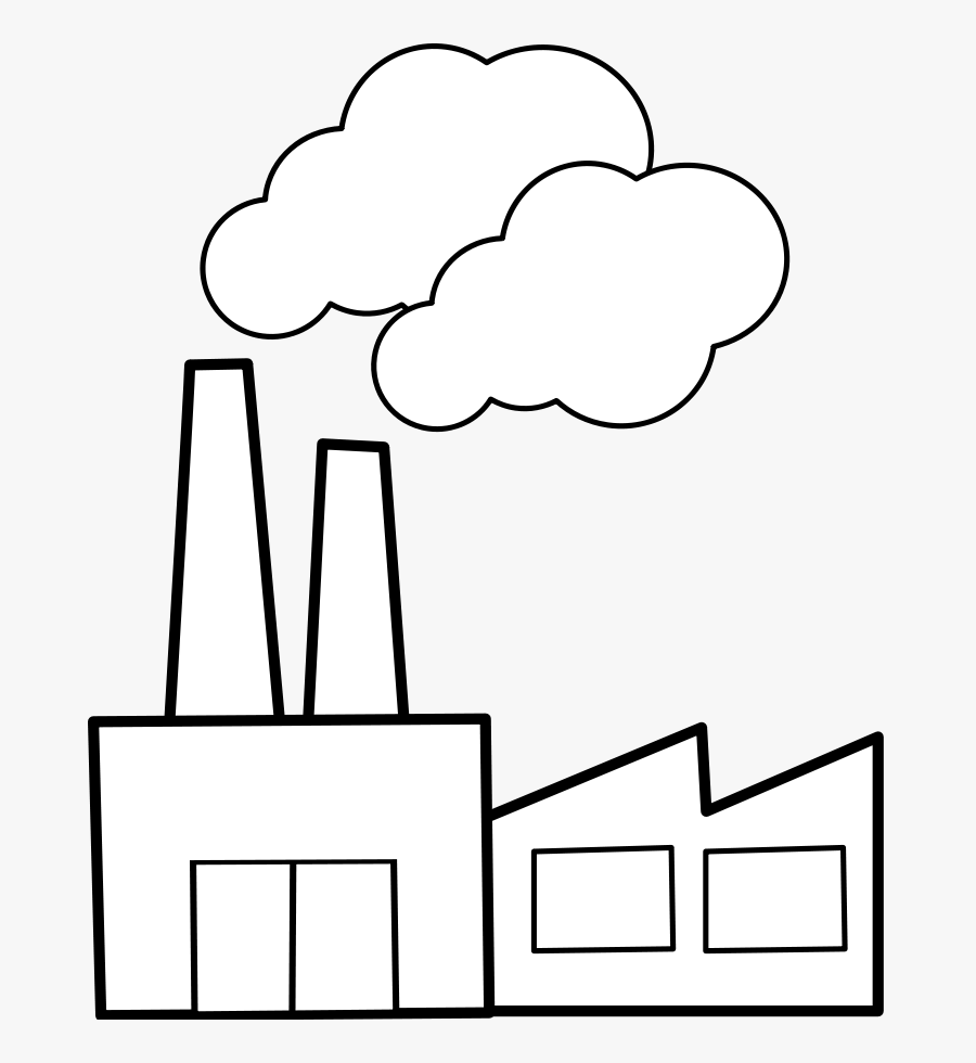 Usine / Factory - Factory Clipart Black And White, Transparent Clipart