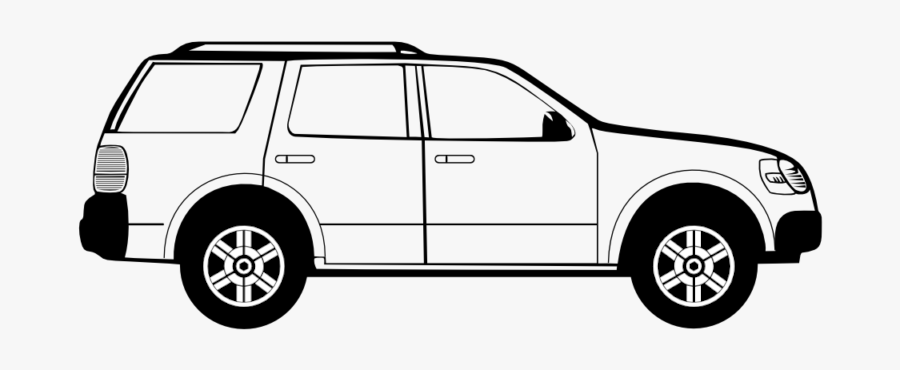 Car Factory Clipart - Suv Clipart Black And White, Transparent Clipart