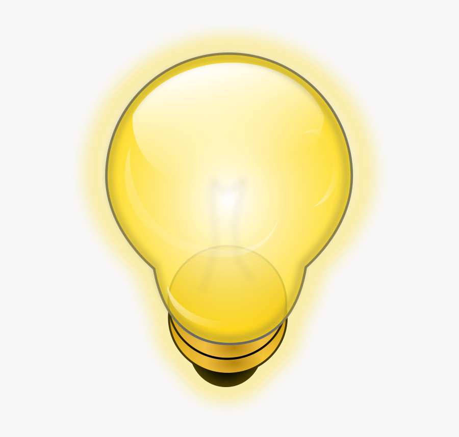 Light Light Bulb - Glowing Light Bulb Icon, Transparent Clipart