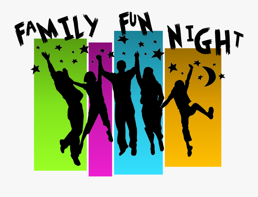 Transparent Family Silhouette Png - Family Fun Night, Transparent Clipart