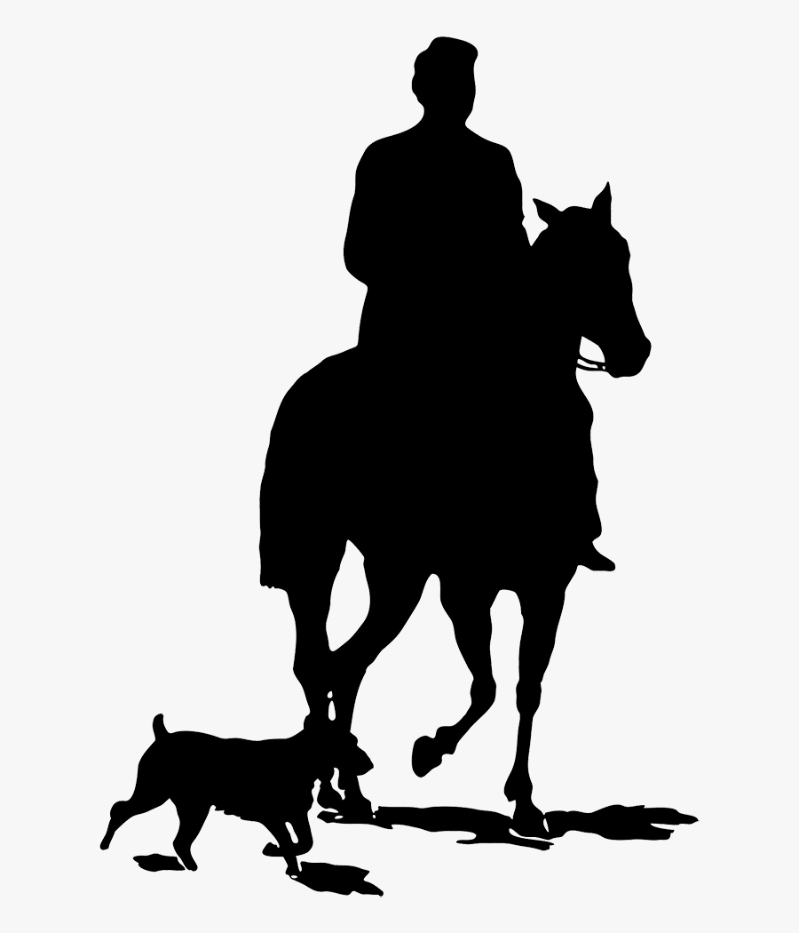 Man With Horse And Dog - He Going Or Coming, Transparent Clipart