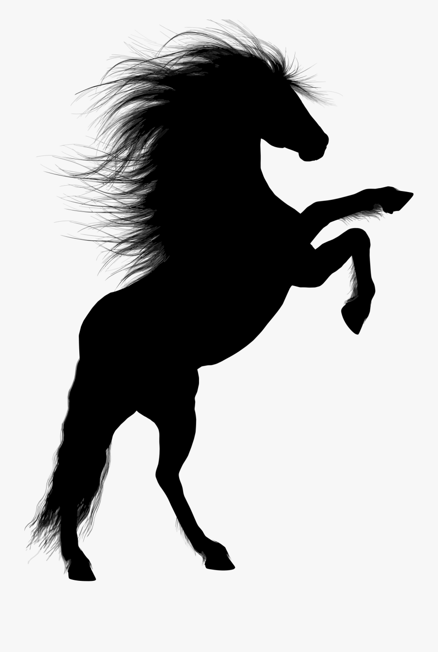 Clip Art Rearing Horse Clip Art - Rearing Horse Silhouette, Transparent Clipart