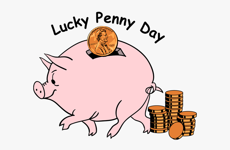 Lucky Penny Day Clipart, Transparent Clipart
