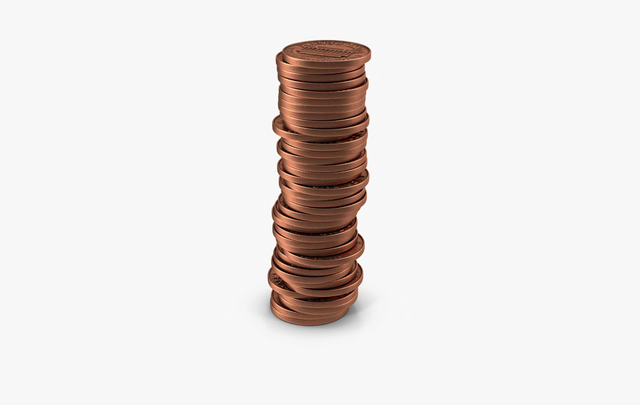 Penny Png Pic - Stack Of Pennies Png, Transparent Clipart