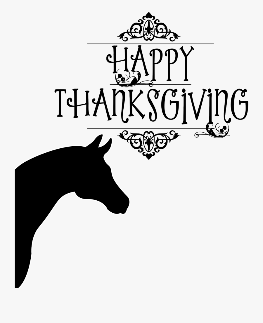 Thanksgiving Clipart Horse ~ Frames ~ Illustrations - Thanksgiving Black And White, Transparent Clipart
