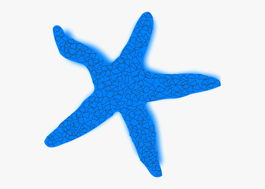 Coral Clipart Red Starfish - Blue Star Fish Clip Art, Transparent Clipart