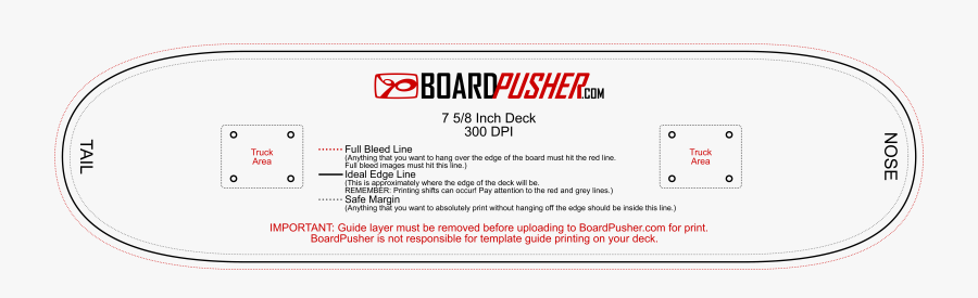 Clip Art Boardpusher Help Design Tips - Skateboard Deck Blank Template, Transparent Clipart