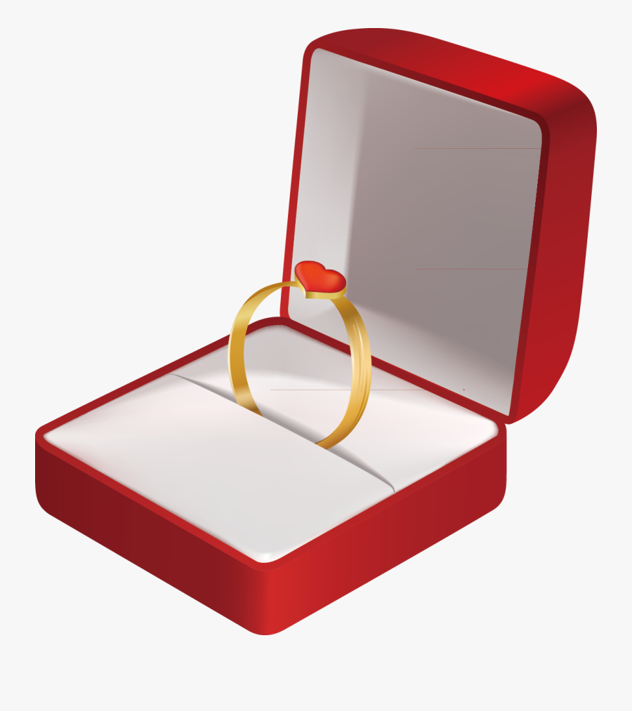 Wedding Ring In Box Clipart - Wedding Ring Box Transparent, Transparent Clipart