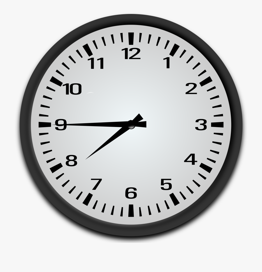 Quarter To 9 Clock, Transparent Clipart