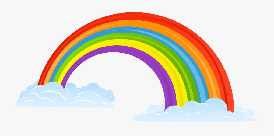 Clip Black And White Library Huge - Rainbow On Cloud Drawing, Transparent Clipart