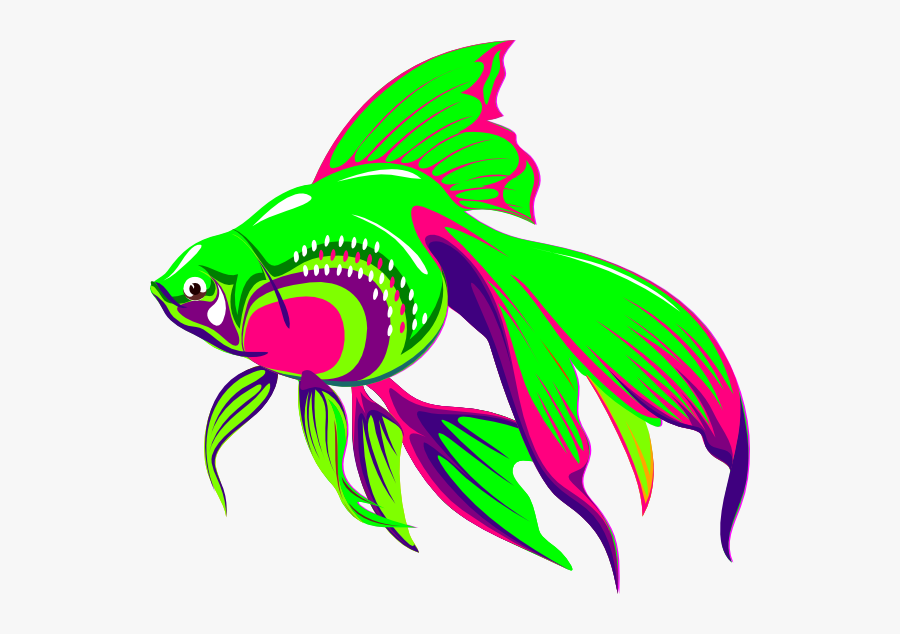 Green Goldfish Clipart - Fish Gif Png, Transparent Clipart