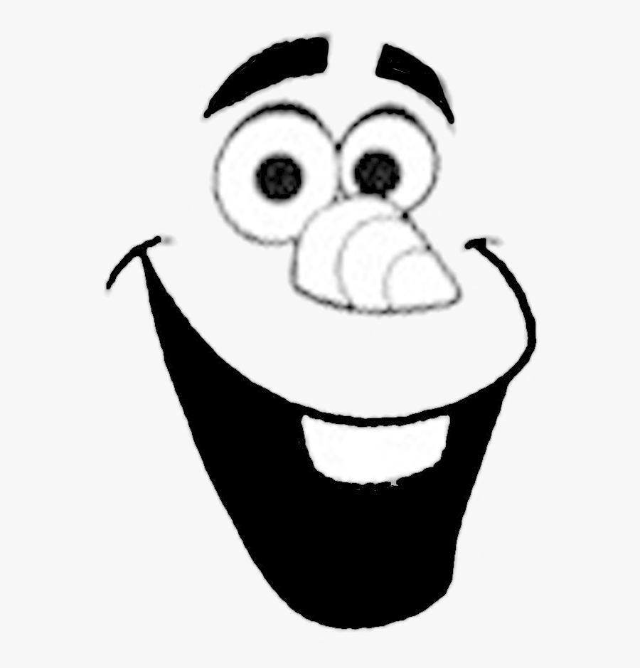Olaf Clipart Black And White Clip Art Library Transparent - Olaf Face Print...