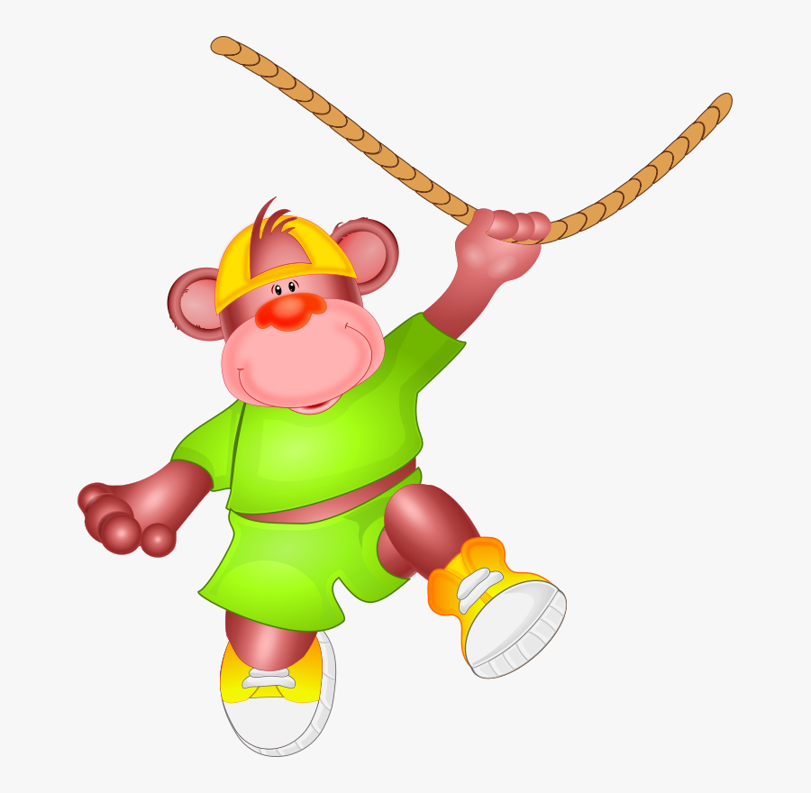 Monkey In Rope Png, Transparent Clipart