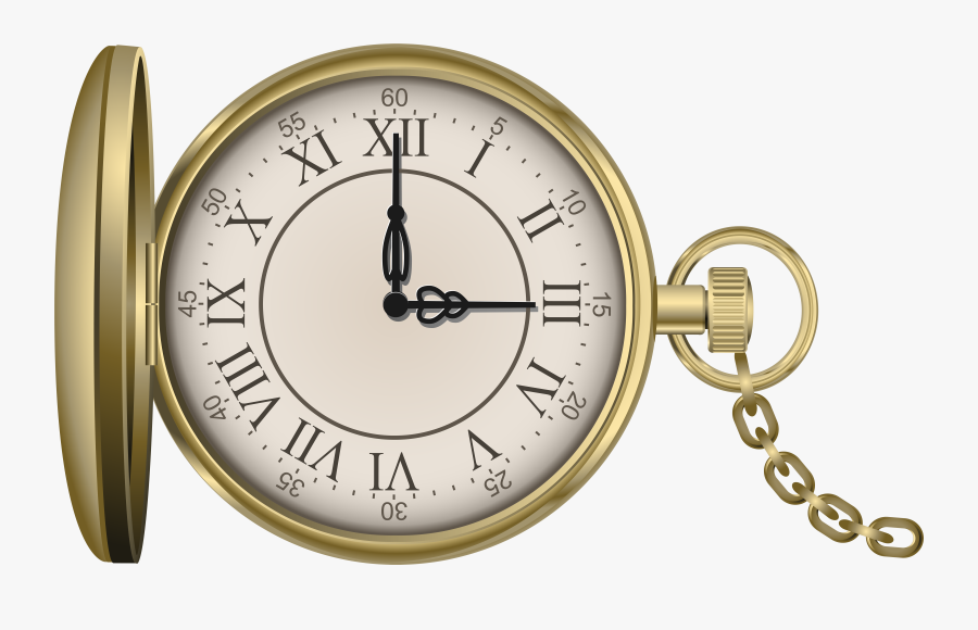 Gold Pocket Watch Png Clip Art - Gold Pocket Watch Png , Free