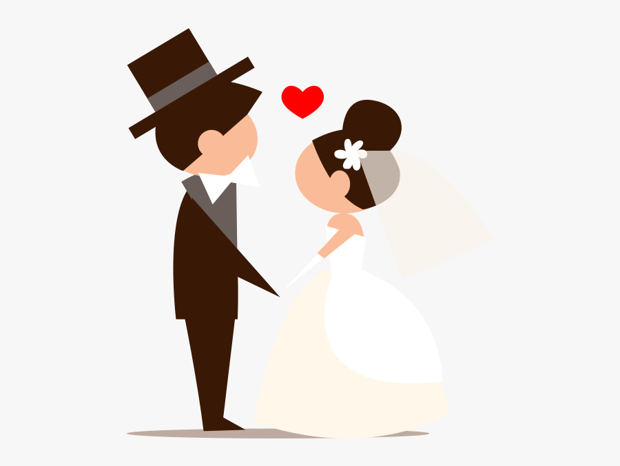 Clipart Novios Png - Marriage Cartoon, Transparent Clipart
