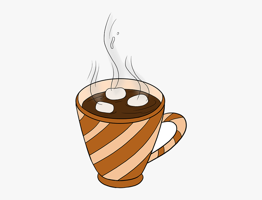 Hot Chocolate Drawing Coffee Cocoa Transparent Clipart - Hot Chocolate Easy Drawing, Transparent Clipart