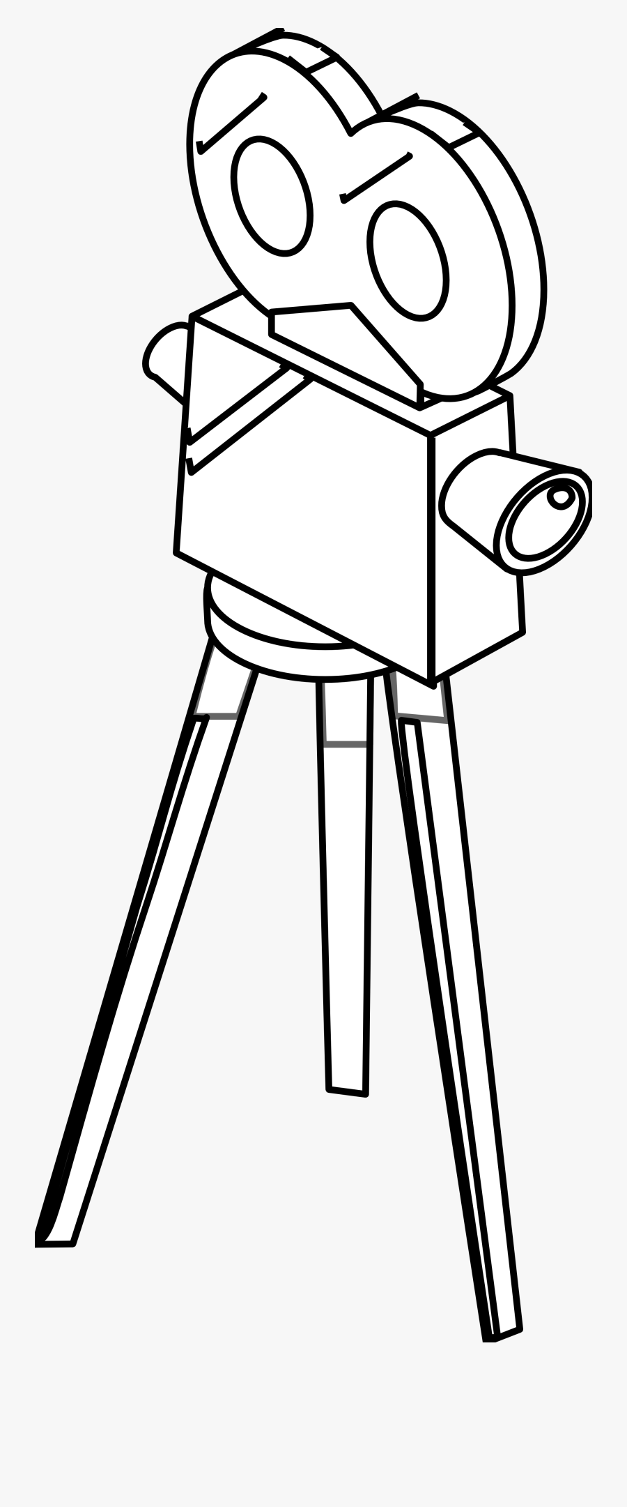 Movie Theater Clipart Black Coloring Page, Printable - Film Camera Coloring, Transparent Clipart