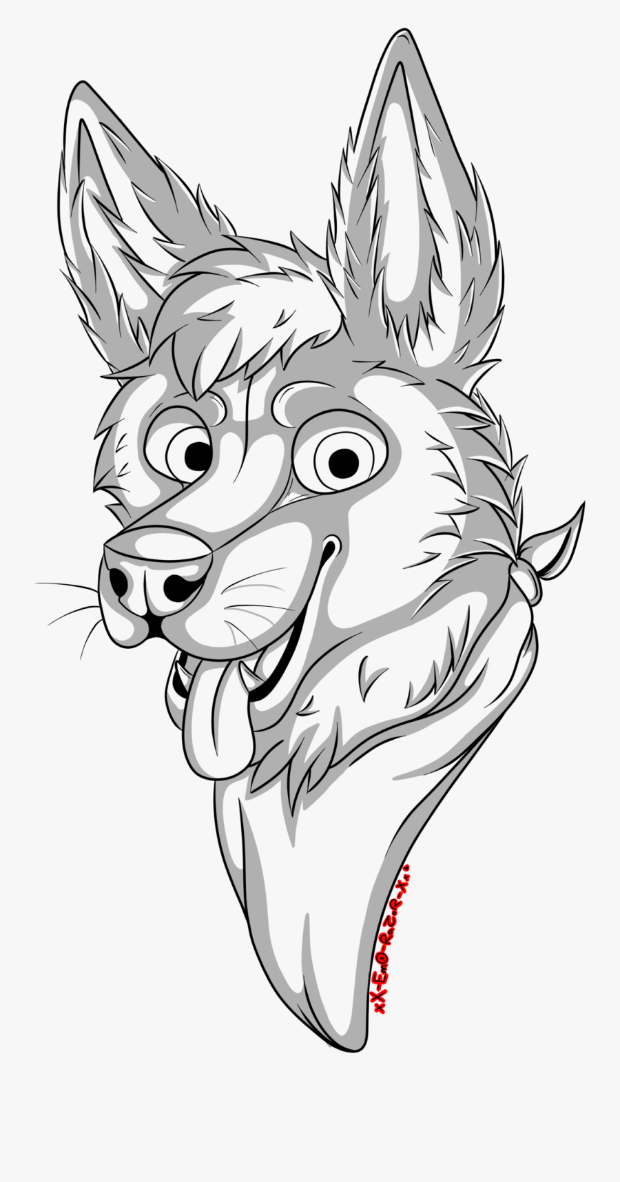 Transparent Wolf Face Clipart - Head Base Drawing Furry, Transparent Clipart