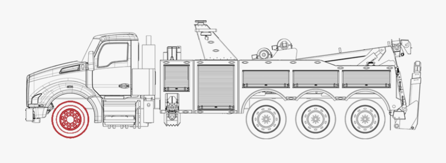 Peterbilt Drawing Art - Trailer Truck, Transparent Clipart