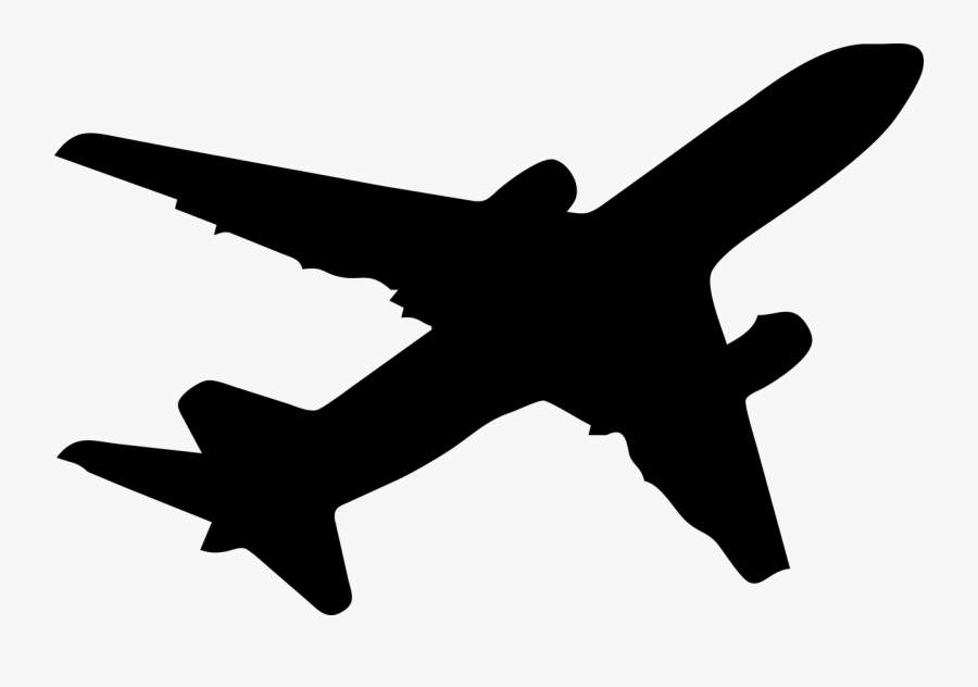 Transparent Jet Clipart Black And White - Airplane Use Silhouette, Transparent Clipart