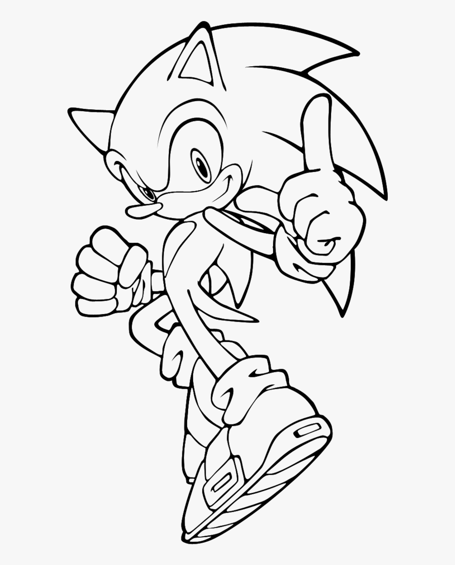 Coloring Page Sonic The Hedgehog Free Transparent Clipart ClipartKey