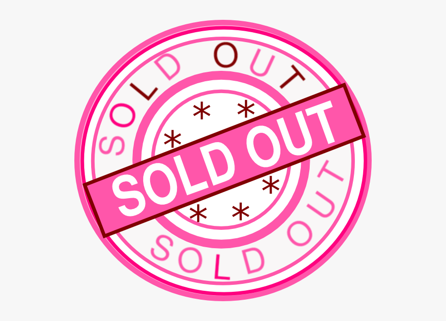 Transparent Sold Clipart - Pink Sold Out Sign, Transparent Clipart