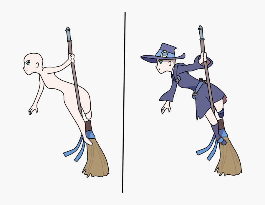 Drawing Witches Broom - Little Witch Academia Broomstick, Transparent Clipart