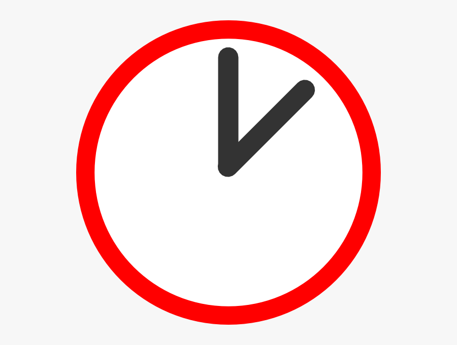 Red Clock Animation, Transparent Clipart