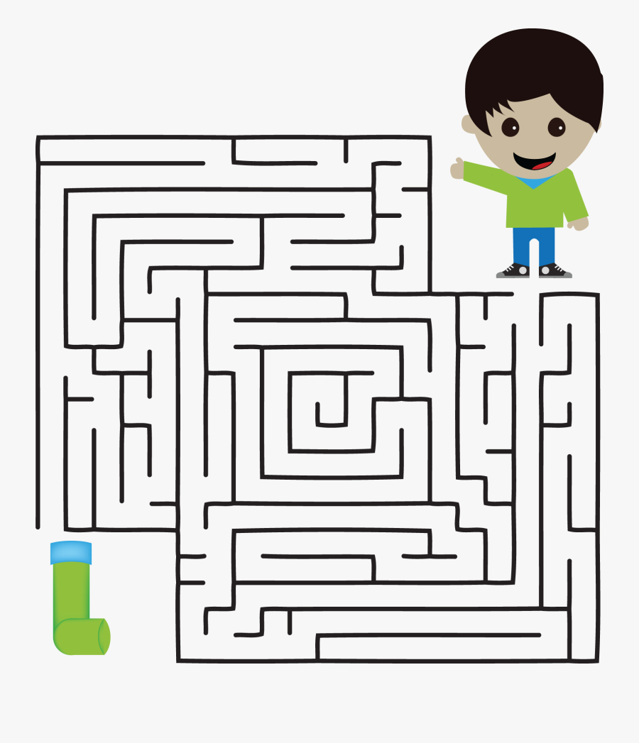 Free Kids Learning Printables - Maze Games For Kids, Transparent Clipart