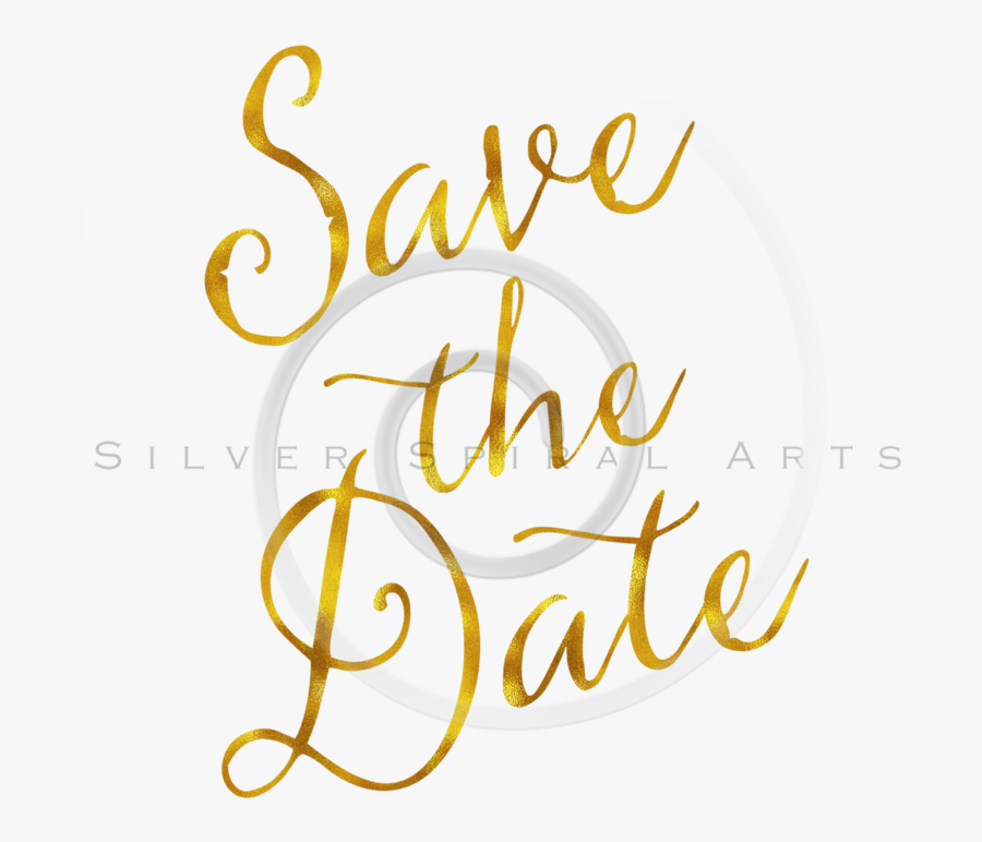 Save The Date Png - Save The Date Png Gold, Transparent Clipart