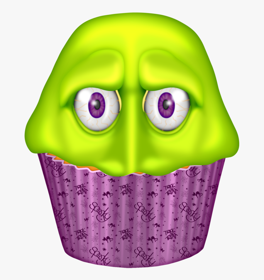 Halloween Clipart Monster - Halloween Cupcake Clipart, Transparent Clipart